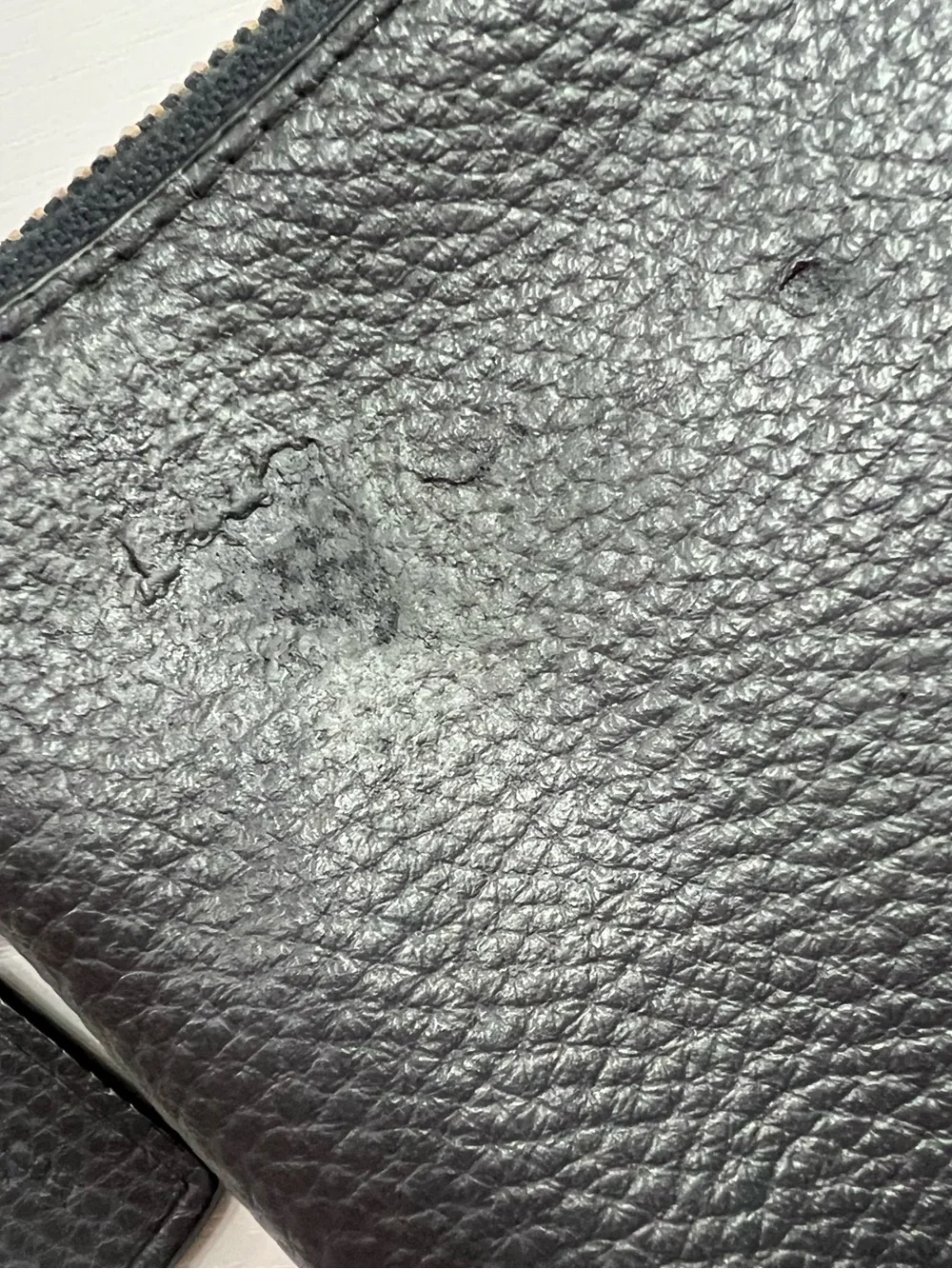 Coach Black Leather Wristlet Wallet with Cherry Charm